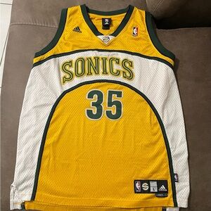 Kevin Durant 35 Jersey Large Adidas Seattle Super Sonics NBA Swingman Length+2